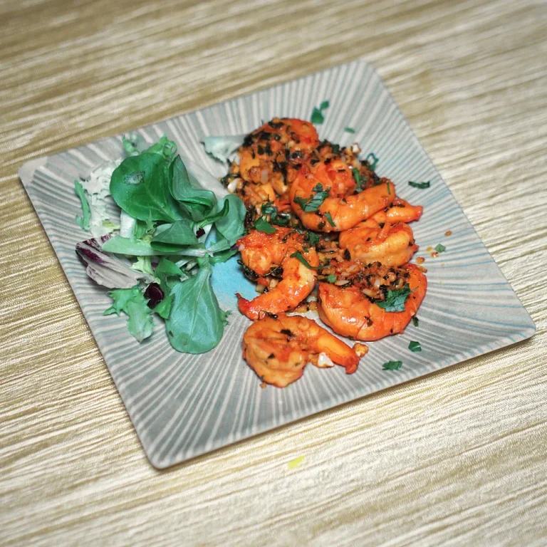 Malekhu garlic prawn en The Everest, restaurante indio y nepalí en Dénia